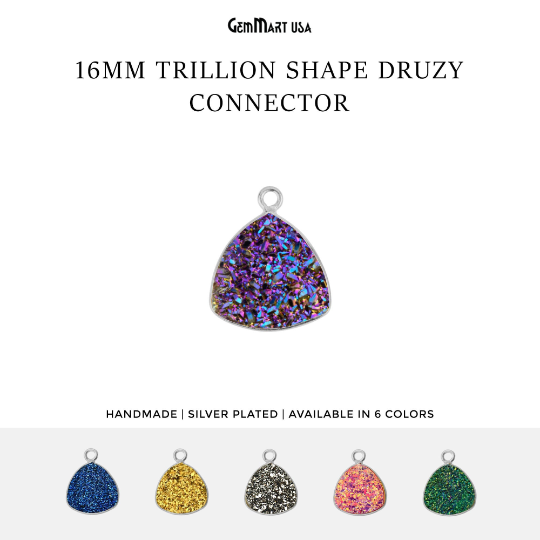 Titanium Druzy Trillion 16mm...