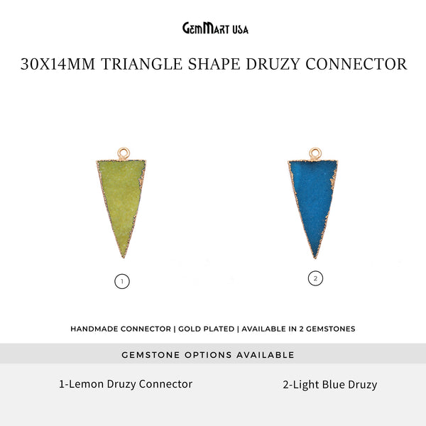 Druzy 30x14mm Triangle Single...