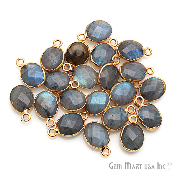 Labradorite 9x11mm Oval Gold...