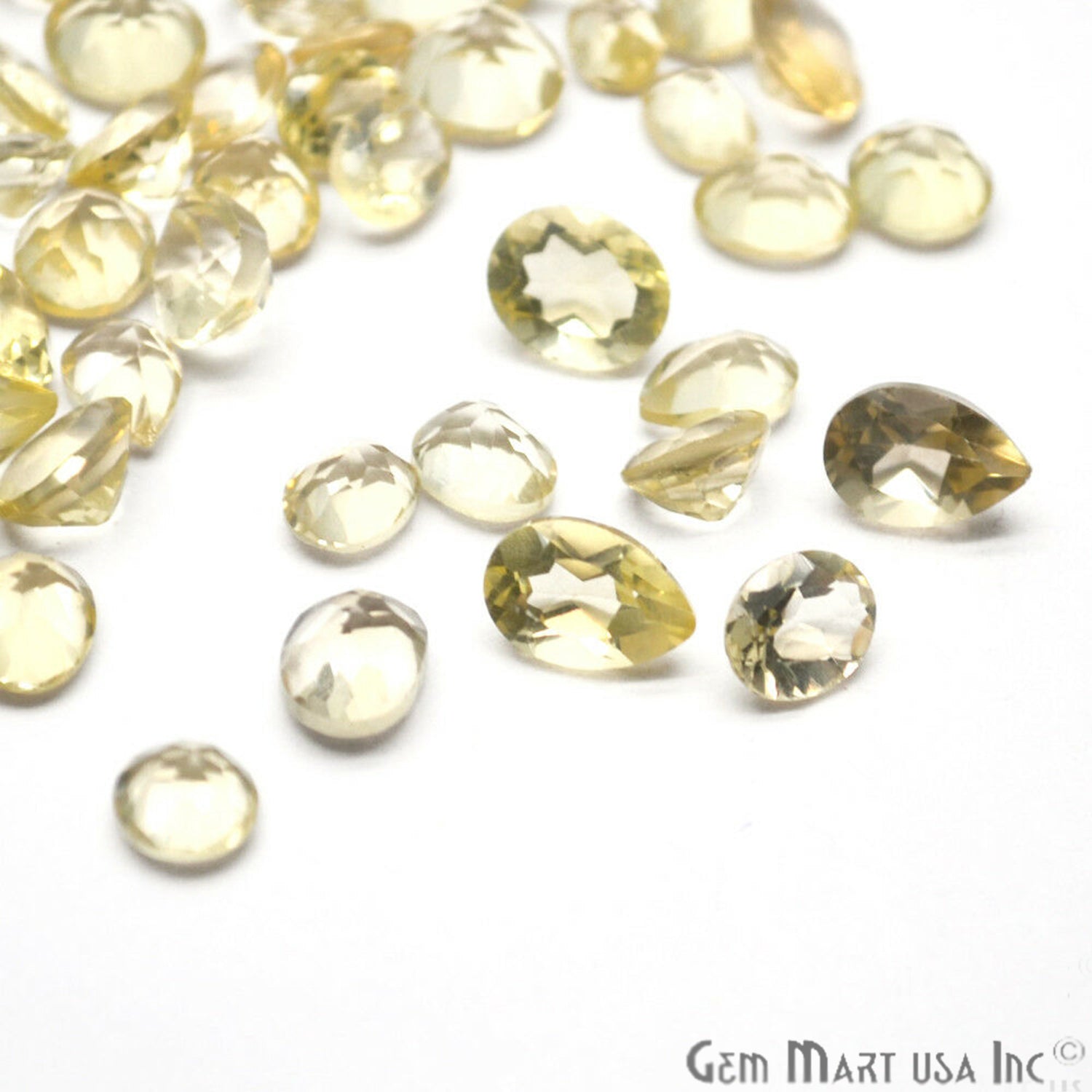 50 Carat Lemon Topaz Mix Shape Wholesale Loose Gemstones - GemMartUSA