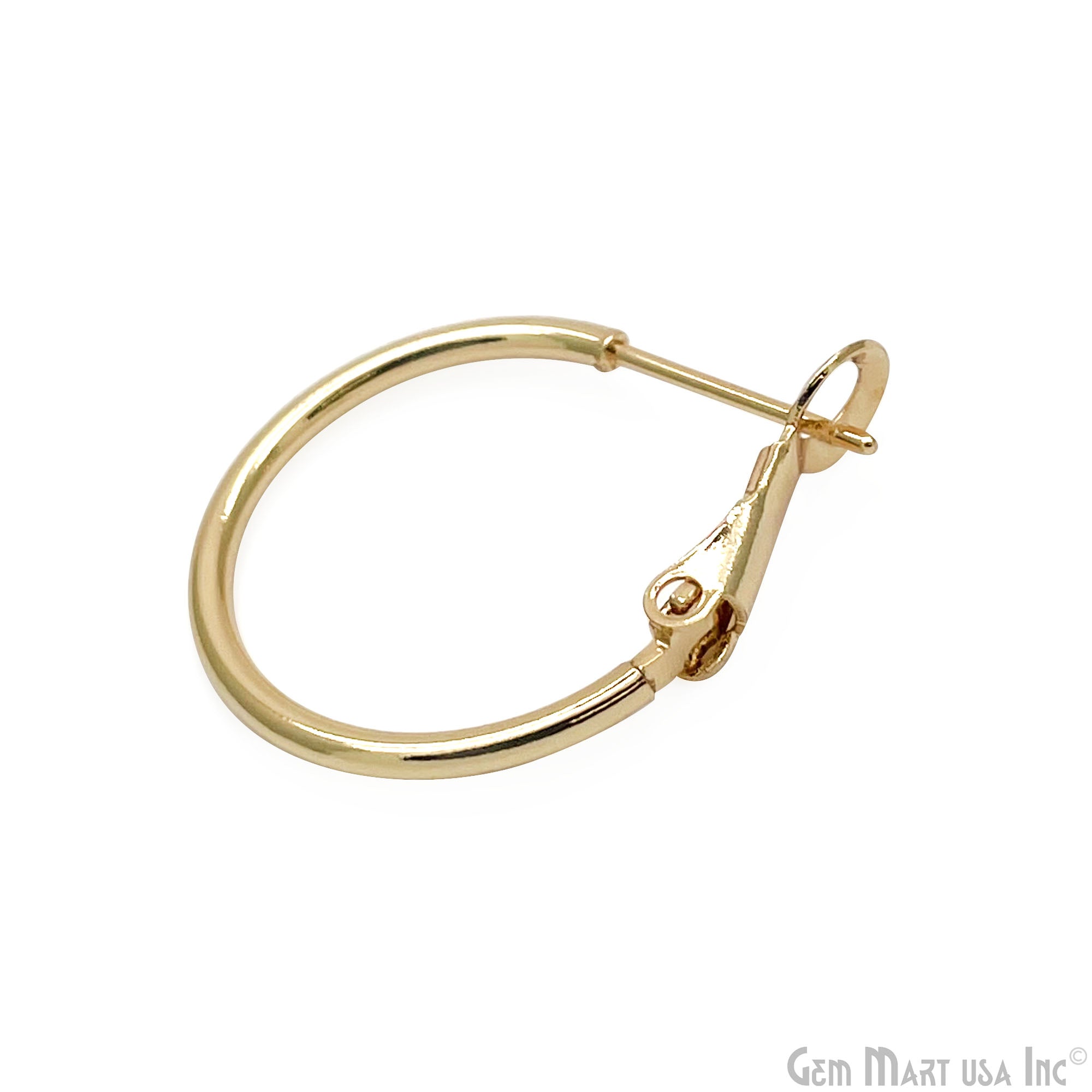 DIY Gold Plated 20mm Finding Minimalist Hoop Earring
