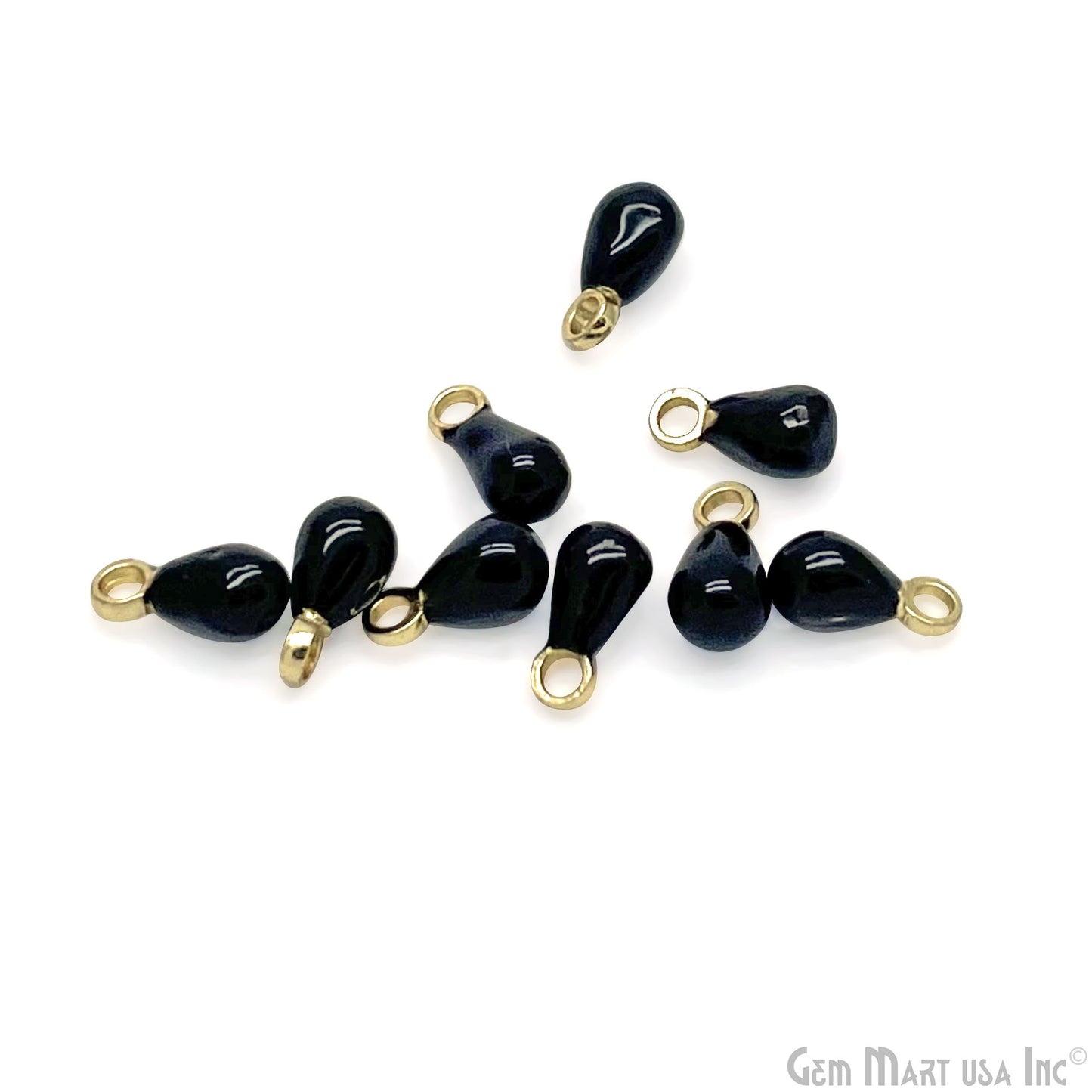 DIY Shell Drop Shape 6x3mm Gold Plated Gemstone Drop Connector