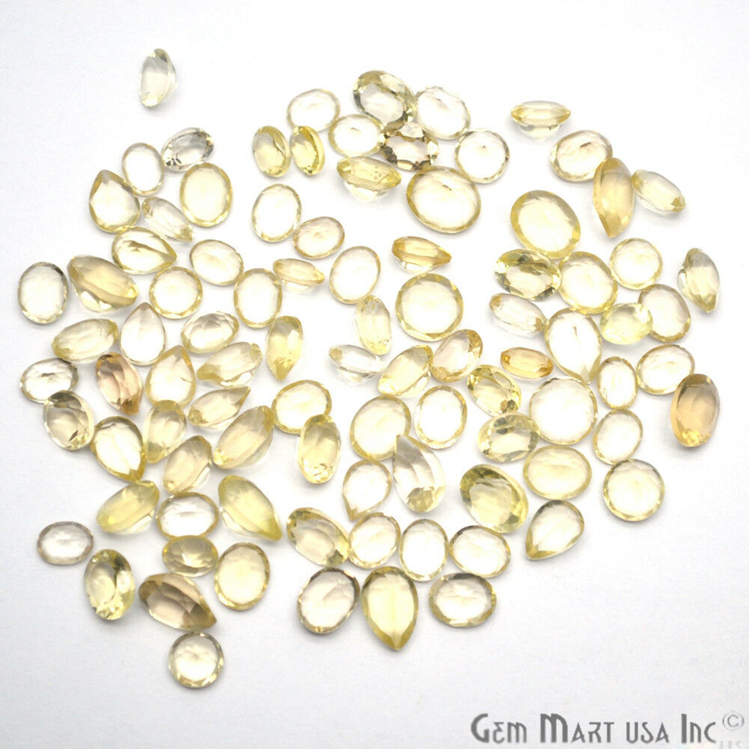 50 Carat Lemon Topaz Mix Shape Wholesale Loose Gemstones - GemMartUSA