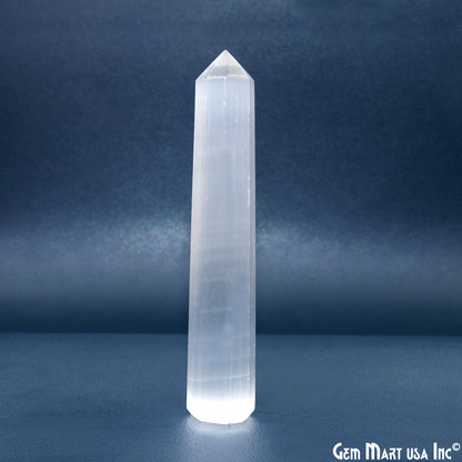 Selenite Gemstone Jumbo Tower Crystal Tower Obelisk Healing Meditation Gemstones 4-5 Inch