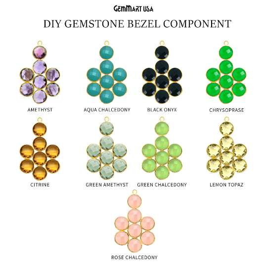 DIY Flower 39x27mm Gold...