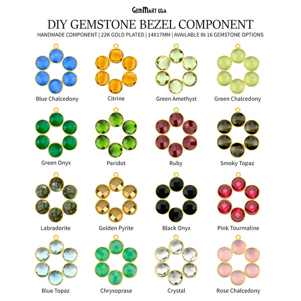 DIY Flower 14x17mm Gold...