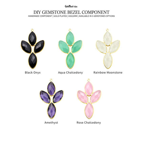 DIY 43x22mm Gold Plated...