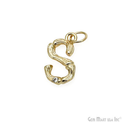 Alphabets 15mm Single Bail Pendants, Letter Charms, Personalized Necklace