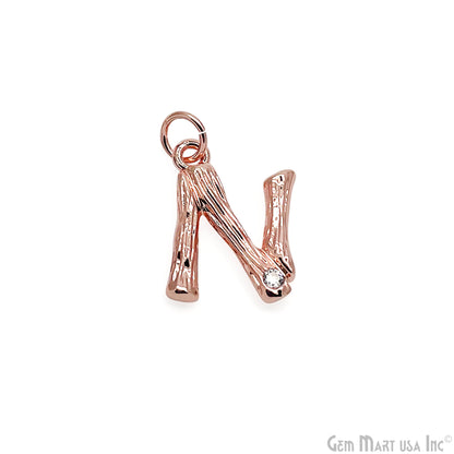 Alphabets 15mm Single Bail Pendants, Letter Charms, Personalized Necklace