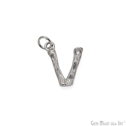 Alphabets 15mm Single Bail Pendants, Letter Charms, Personalized Necklace