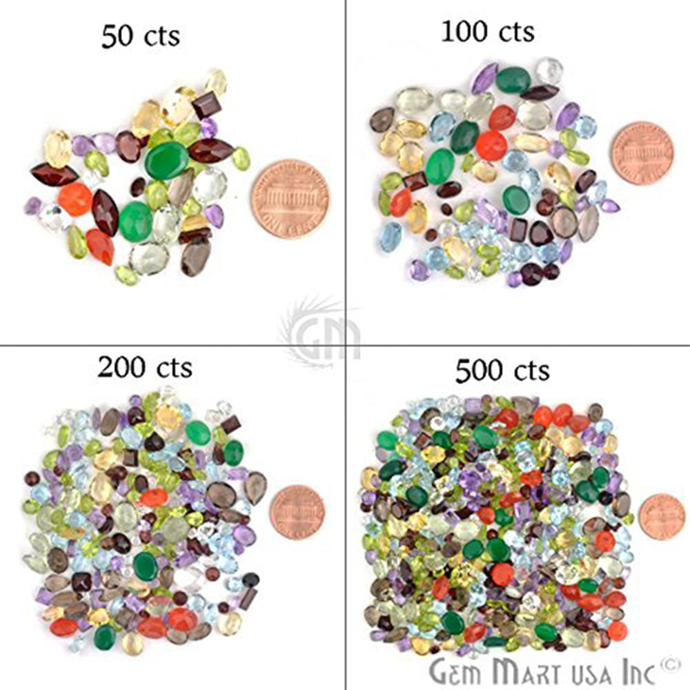 50 Carats Mixed Gem Loose Gemstones, Mixed Gem Stone, Multi Color Stone,  Mix Shape Stones, Gemstones, Gemmartusa MX-60001 
