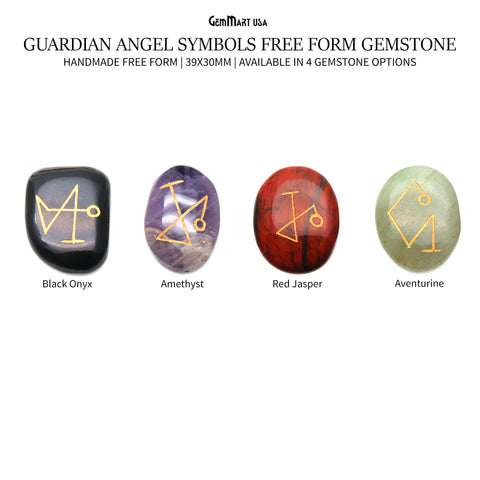 Archangel Sigils Free Form 39x30mm Stones Guardian Angel Symbols- Uriel, Gabriel, Raphael & Michael