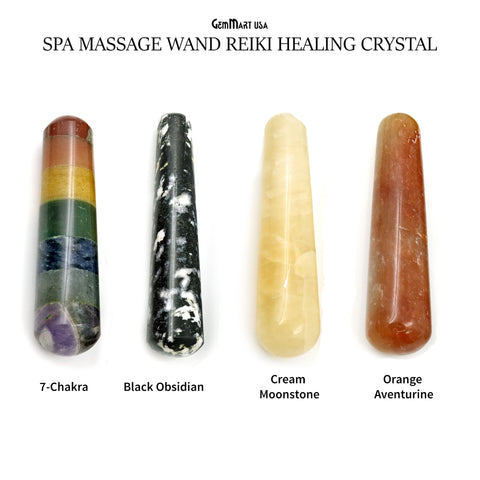 Hand Made SPA Massage Wand Reiki Healing Crystal Relaxation Meditation Collection Gift