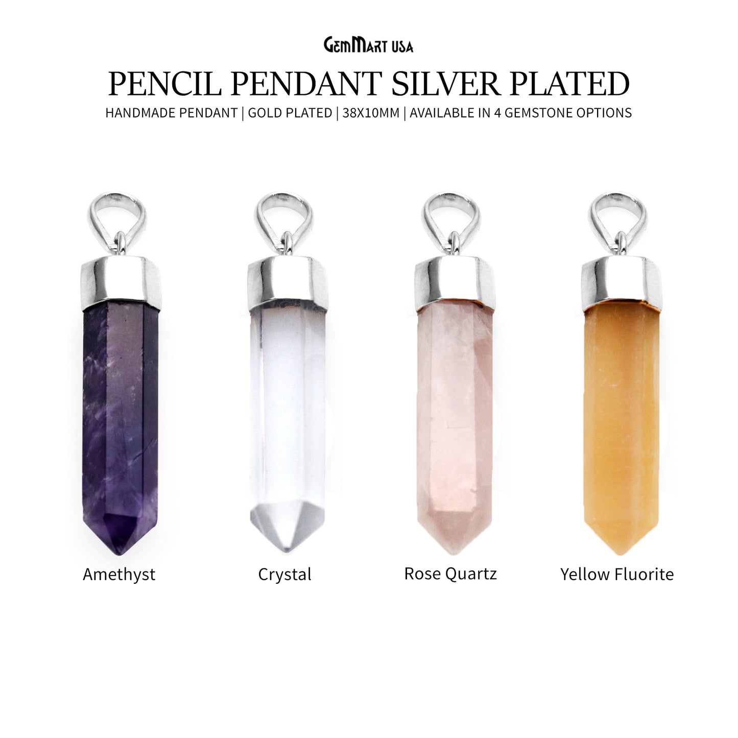 Pencil Pendant 38x10mm Silver Plated Single Bail Pencil