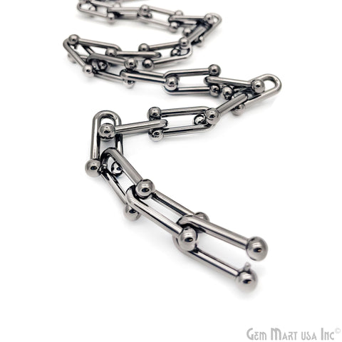 U Link Chain Finding Chain 25x10mm U Shaped Station Rosary Chain