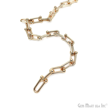 U Link Chain Finding Chain 25x10mm U Shaped Station Rosary Chain