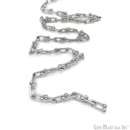 U Link Chain Finding Chain 14x6mm U Shaped Station Rosary Chain