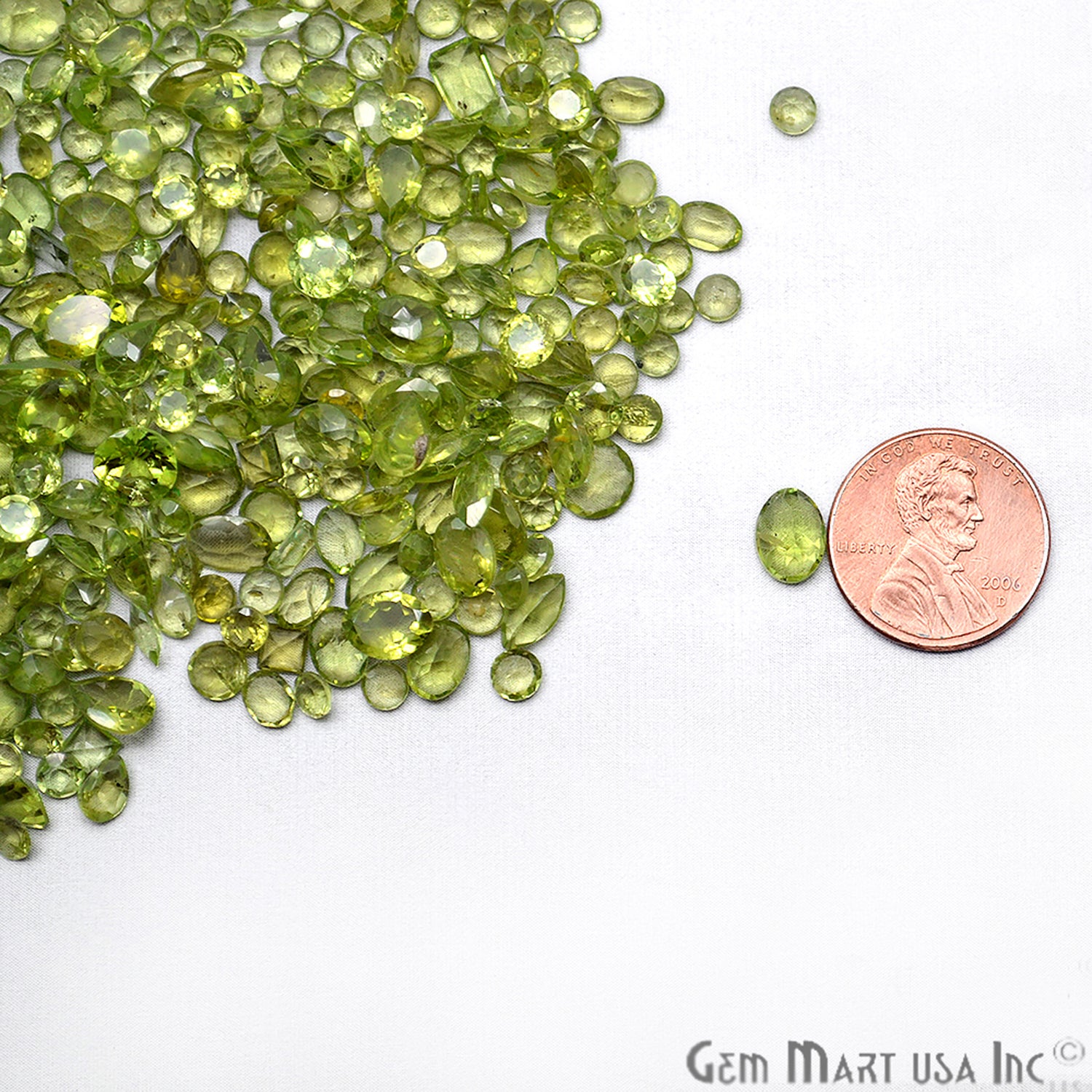 50 Carat Peridot Mix Shape Wholesale Loose Gemstones - GemMartUSA