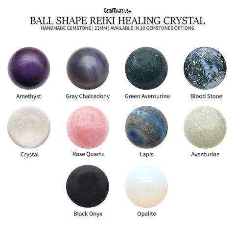 Gemstone Ball, 23mm Sphere ball, Reiki Healing Crystal, Crystal Ball, Healing Stone, Fortune Ball