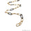 Link Chain Gold & Black Finding Chain 17x14mm Station Rosary Chain
