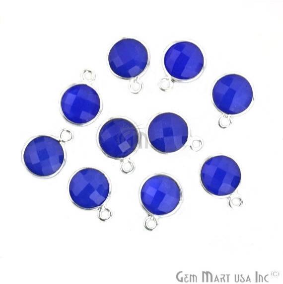 Round 8mm Single Bail Silver Plated Gemstone Connectors (Pick your Lot Size) - GemMartUSA