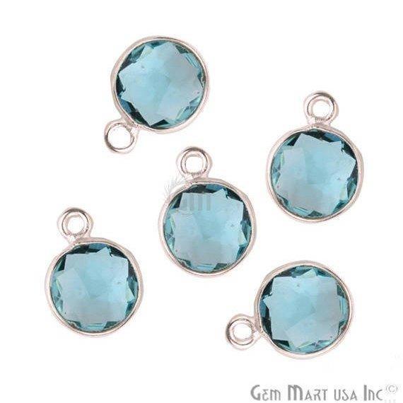 Round 8mm Single Bail Silver Plated Gemstone Connectors (Pick your Lot Size) - GemMartUSA