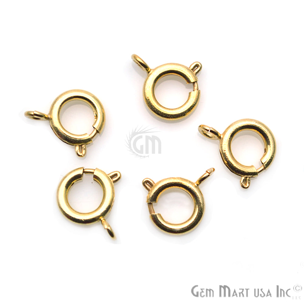 5pc Lot Gold Pendant Clasp, Pendant Hook, Pendant Lock - GemMartUSA