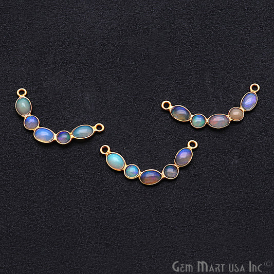 DIY Opal October Birthstone 28x5mm Chandelier Finding Component (Pick Plating) (13090) - GemMartUSA