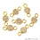Cubic Zircon Pave 'Round' Gold Vermeil Charm For Bracelet & Pendants - GemMartUSA