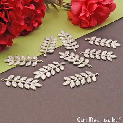 Leaf Shape Finding 39x15mm Chandelier Jewelry Charm (Pick Plating) - GemMartUSA