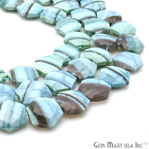 Boulder Opal Hexagon 18x16mm Crafting Beads Gemstone Strands 8INCH - GemMartUSA