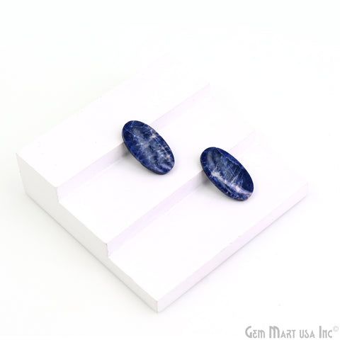 Sodalite Oval Shape 26x14mm Loose Gemstone For Earring Pair