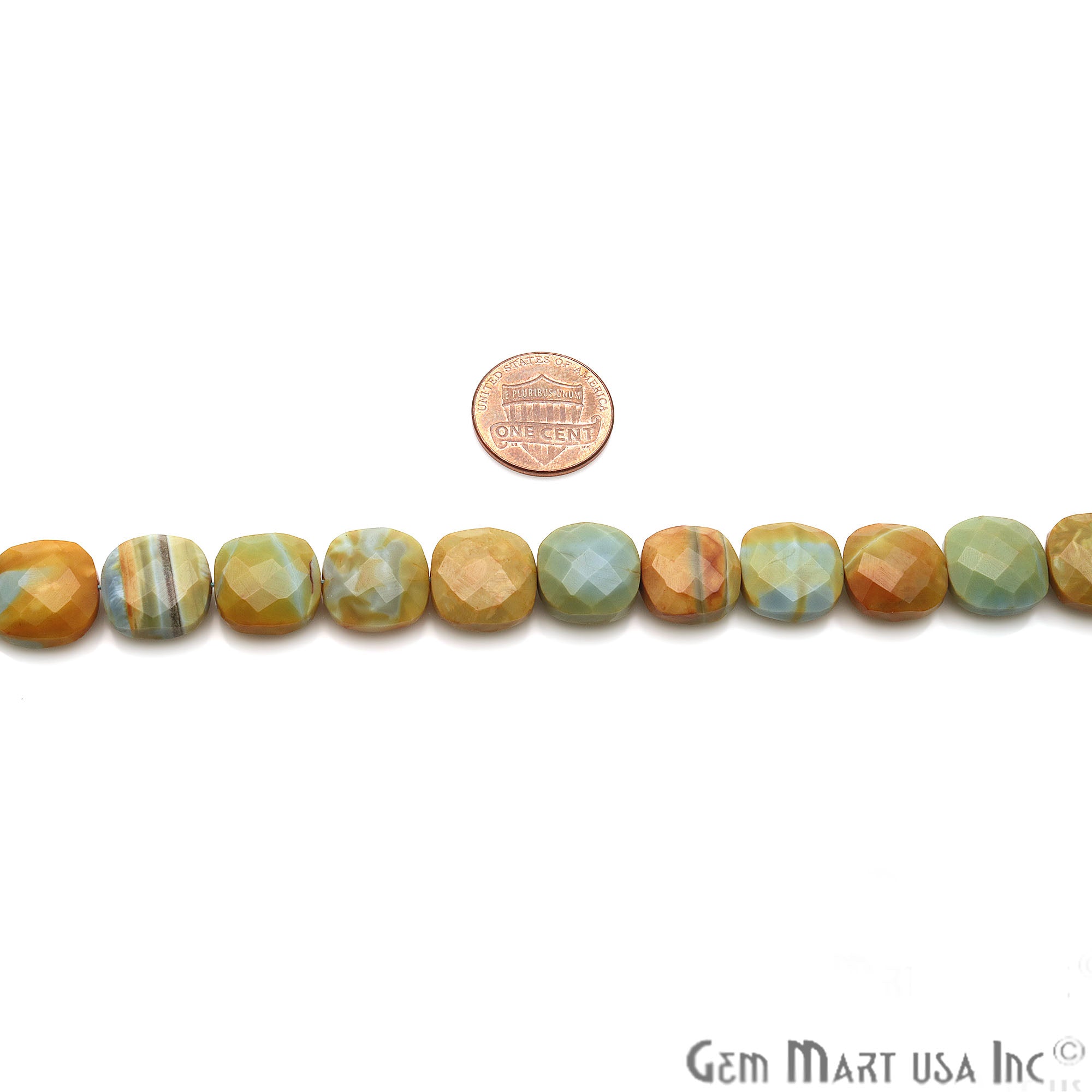 Boulder Opal Square 13mm Crafting Beads Gemstone Strands 8INCH - GemMartUSA