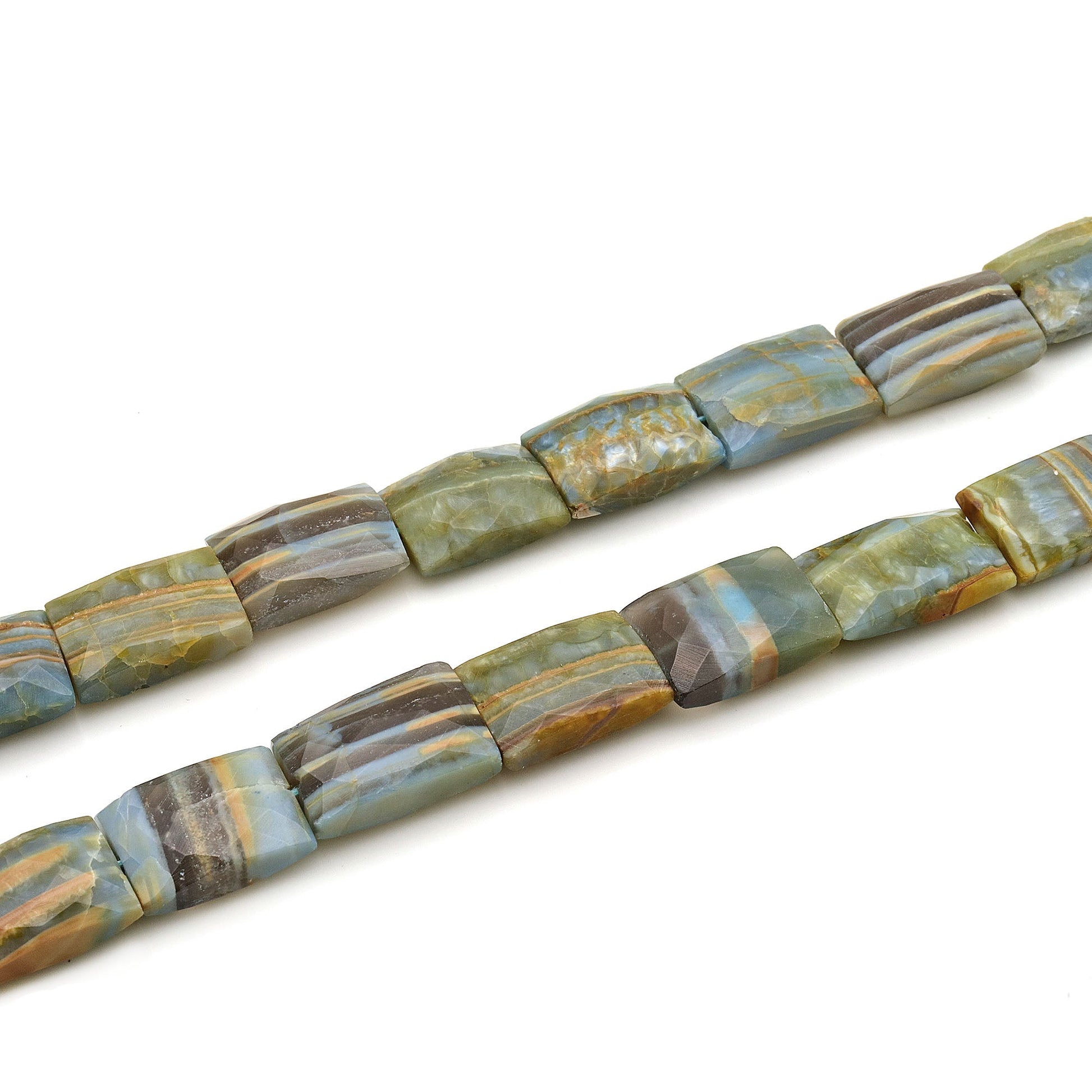 Boulder Opal RectAngel 17x12mm Crafting Beads Gemstone Strands 8INCH - GemMartUSA