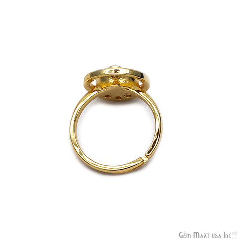 Orbit Druzy Gemstone Adjustable Ring (Pick Your Gemstone) - GemMartUSA