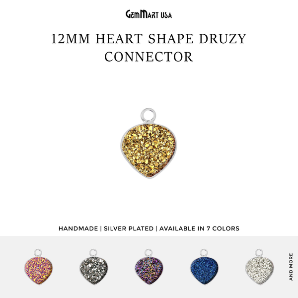 Natural Titanium Druzy 12mm...