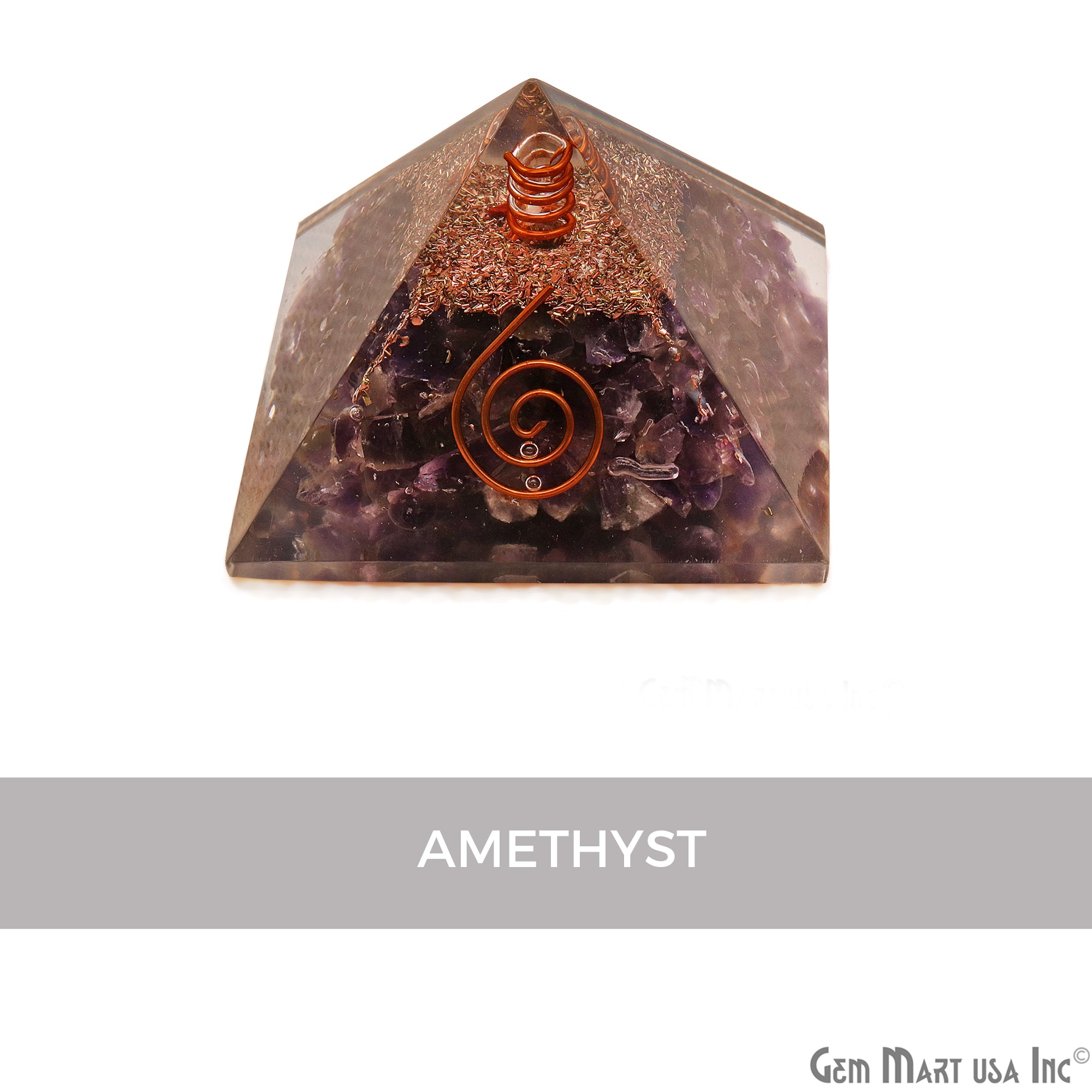 Gemstone Orgone Pyramid, 55x45mm Ornamental Home Decor, Precious Healing Gemstone, Chakra Stone, Spiritual Gemstone (Pick Stone) - GemMartUSA