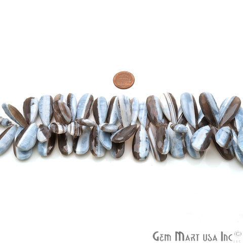 Boulder Opal Pears 34x13mm Crafting Beads Gemstone Briolette Strands 8 INCH - GemMartUSA
