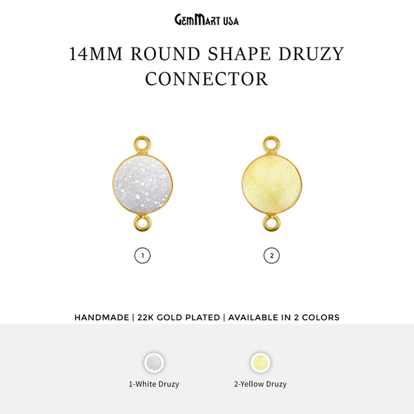 Color Druzy Round 14mm...