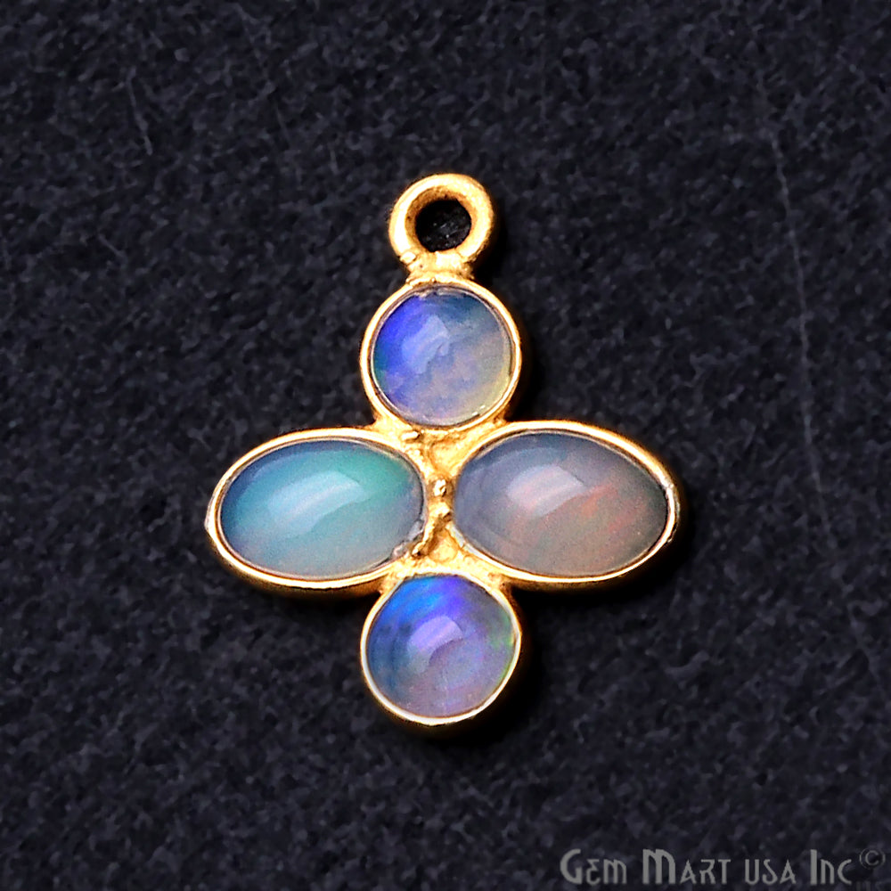 DIY Opal October Birthstone 16x13mm Chandelier Finding Component (Pick Plating) (13096) - GemMartUSA