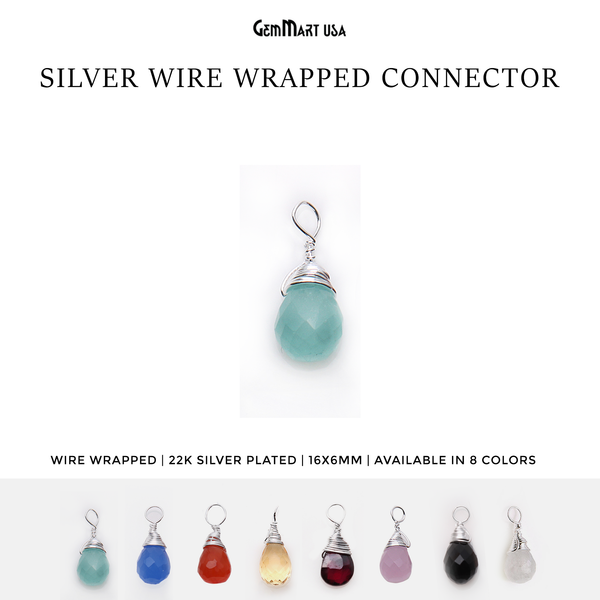 Silver Wire Wrapped Drop...
