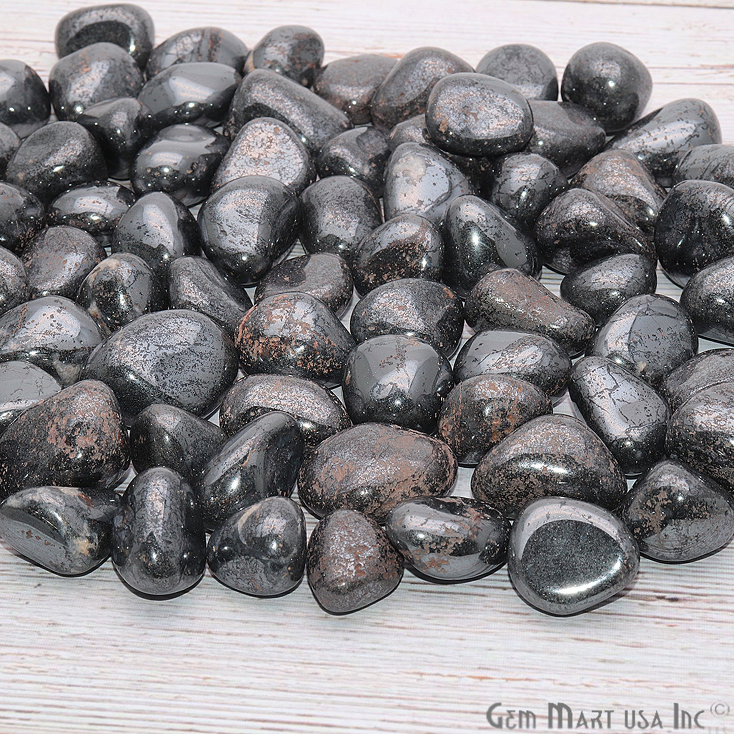 3.53oz Lot Copper Agate Tumbled, Reiki Healing, Beach Stone, Wiccan Stone - GemMartUSA