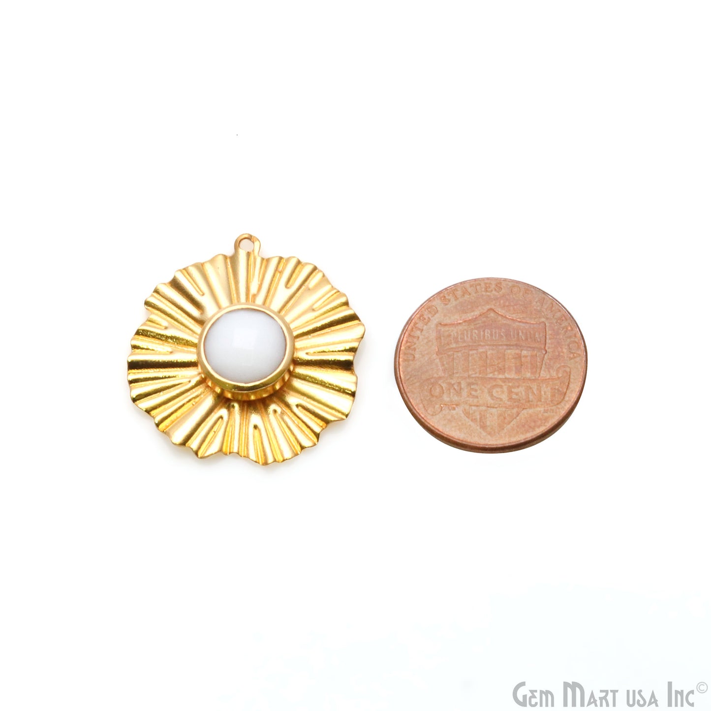 DIY Round Gold Jewelry Connector Pendant 1pc