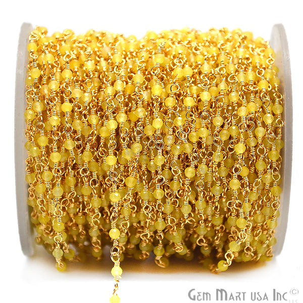 Yellow Chalcedony Gold Plated...