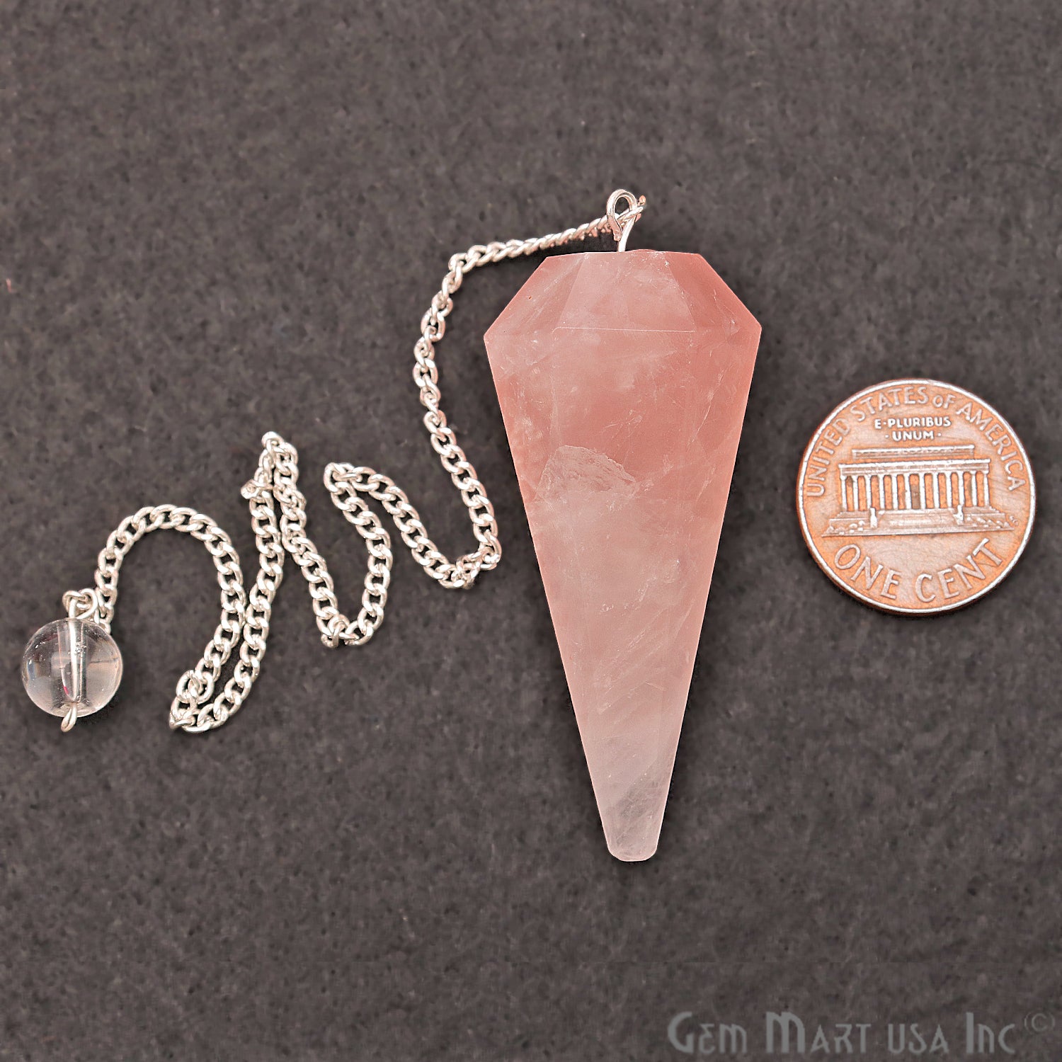 Healing Dowsing Pendulum Pendant & Silver Plated Chain (Pick  Your Gemstone) - GemMartUSA