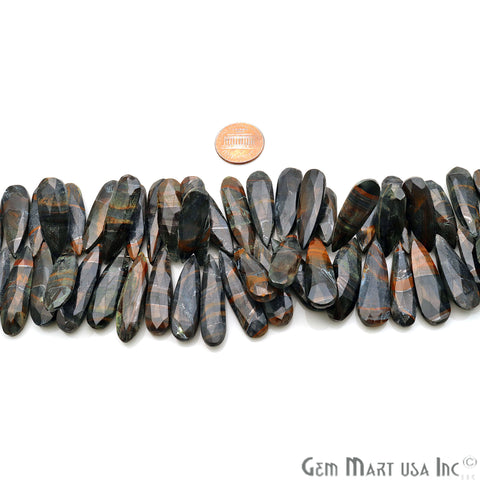 Pietersite Pears 29x10mm Crafting Beads Gemstone Briolette Strands 8 Inch - GemMartUSA