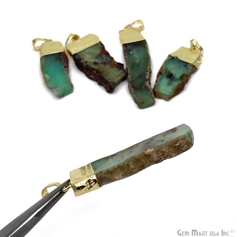 DIY Rough Chrysophase Gemstone Pendants for Necklaces - GemMartUSA