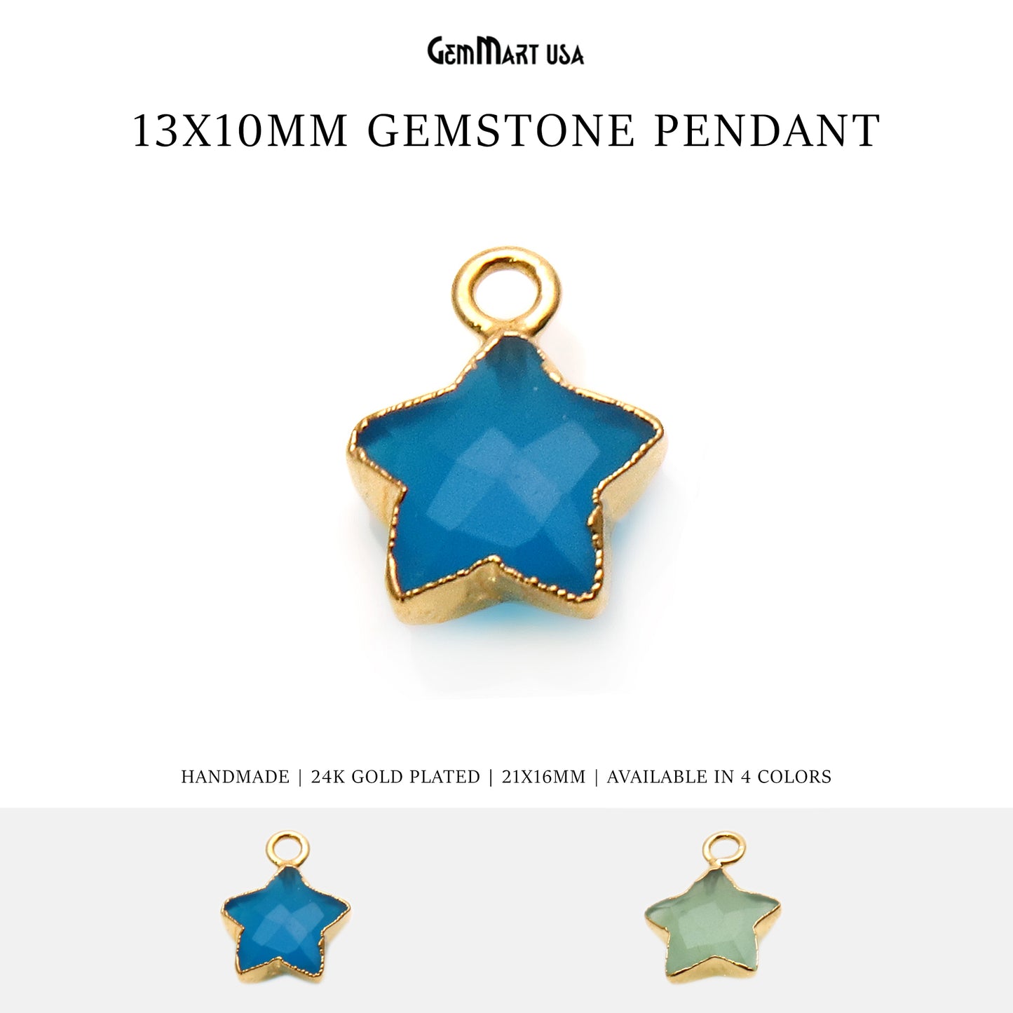 Star Shape Gemstone Charm