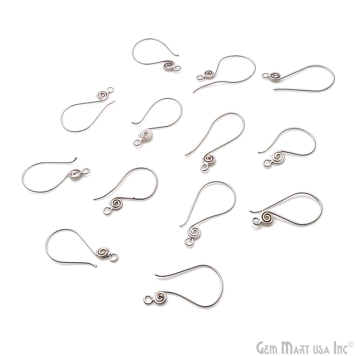 10 Pair Lot Silver Plated 28x14mm Earring Hooks