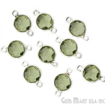 Round 8mm Double Bail Silver Plated Gemstone Connectors (Pick Your Lot Size) - GemMartUSA